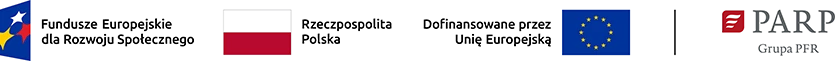 Logotyp Fundusze Europejskie - Wiedza Edukacja Rozwój, flaga Polski - Rzeczpospolita Polska, Logotyp Unia Europejska - Europejski Fundusz Społeczny