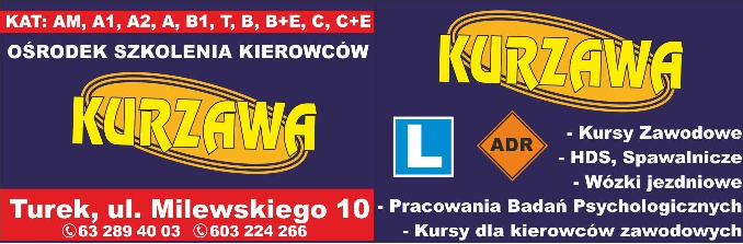 Logo Ośrodek Szkolenia Kierowców Kursy Zawodowe &quot;Kurzawa&quot; Maria Kurzawa