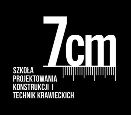 Logo 7cm Szkoła Projektowania, Konstrukcji i Technik Krawieckich Niepubliczna Placówka Kształcenia Ustawicznego Monika Bogdańska