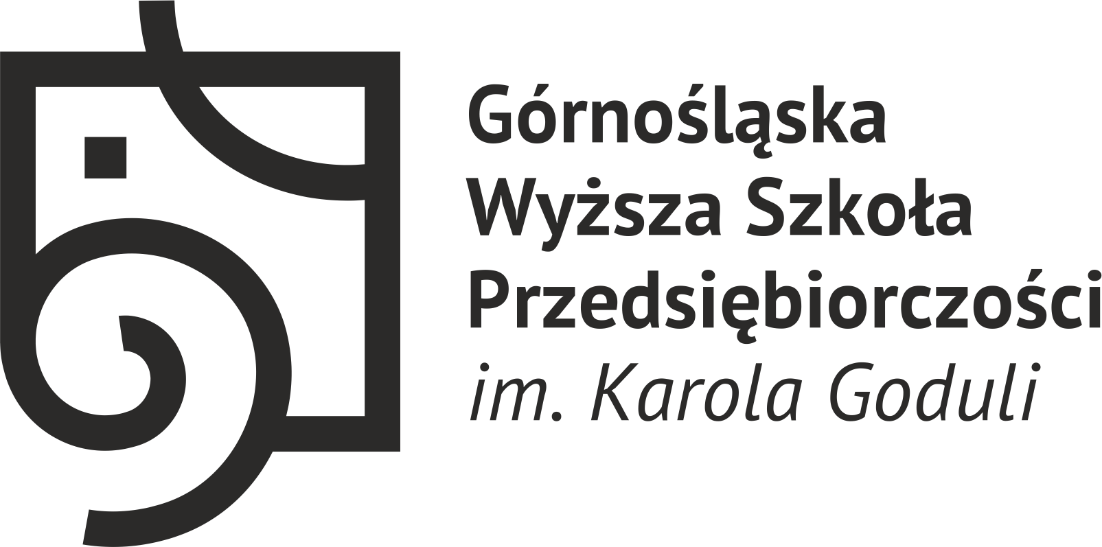 Logo Górnośląska Wyższa Szkoła Przedsiębiorczości im. Karola Goduli