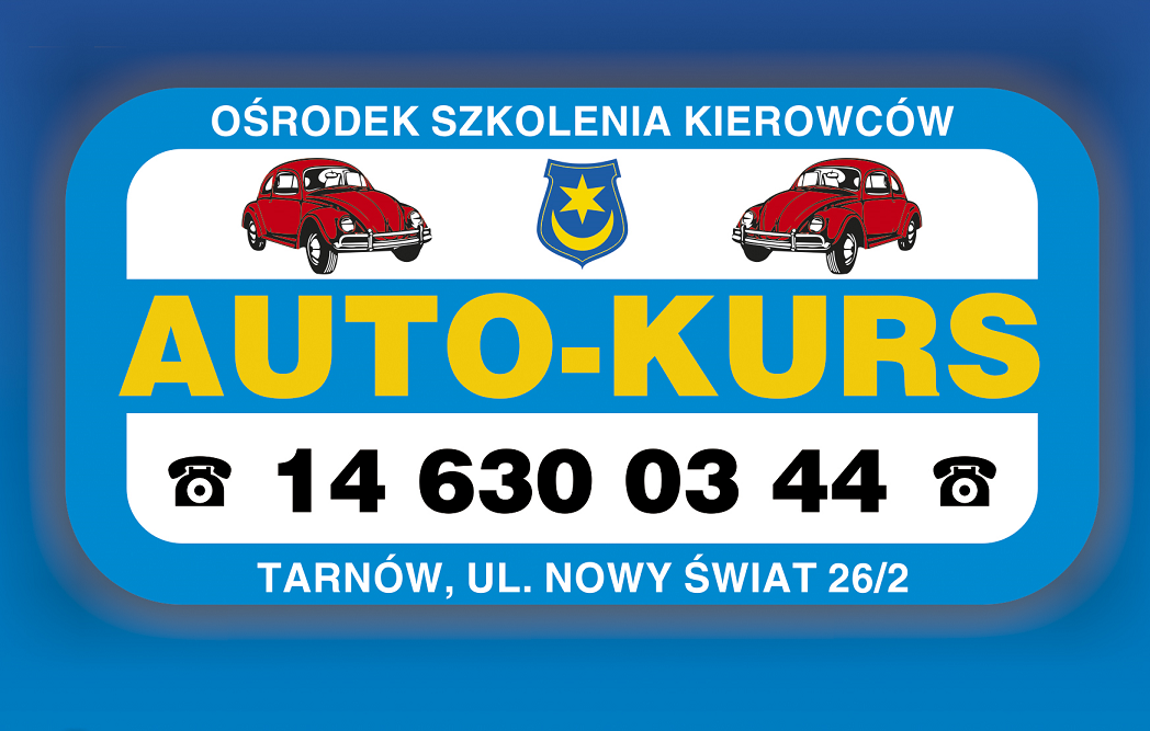 Logo &quot;OŚRODEK SZKOLENIA KIEROWCÓW AUTO-KURS&quot; M. KOCIARA J. TARASZKA SPÓŁKA JAWNA