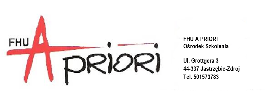 Logo AGNIESZKA ZABŁOCKA-RABUS FHU A PRIORI