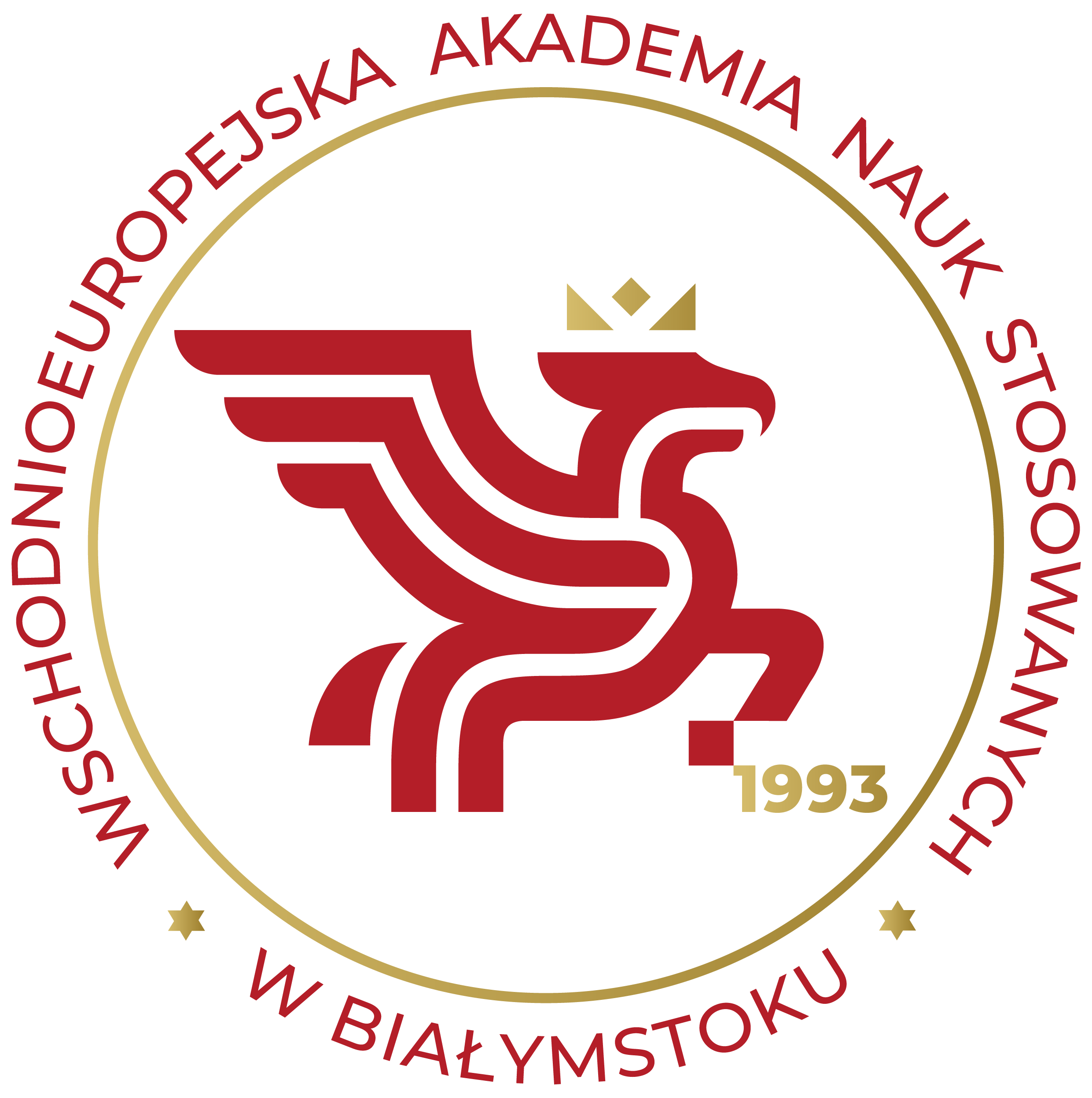 Logo Wschodnioeuropejska Akademia Nauk Stosowanych w Białymstoku