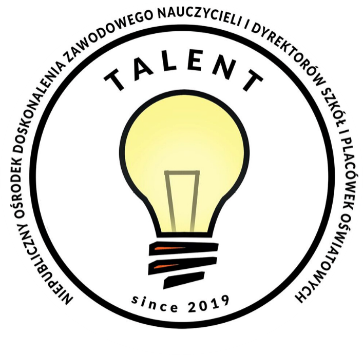 Logo NIEPUBLICZNY OŚRODEK DOSKONALENIA ZAWODOWEGO NAUCZYCIELI I DYREKTORÓW SZKÓŁ I PLACÓWEK OŚWIATOWYCH TALENT